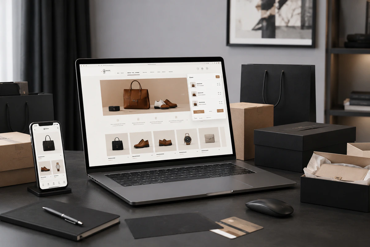 E-commerce website design preview